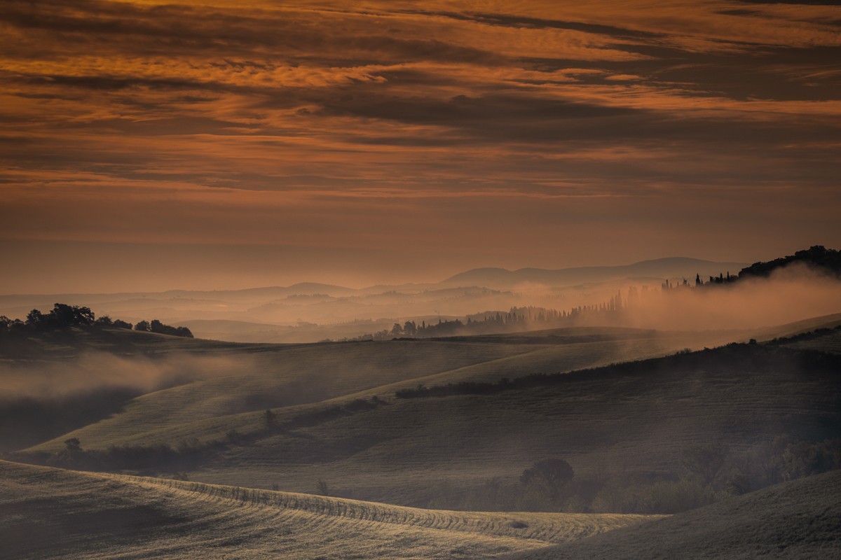 Sunset and Fog