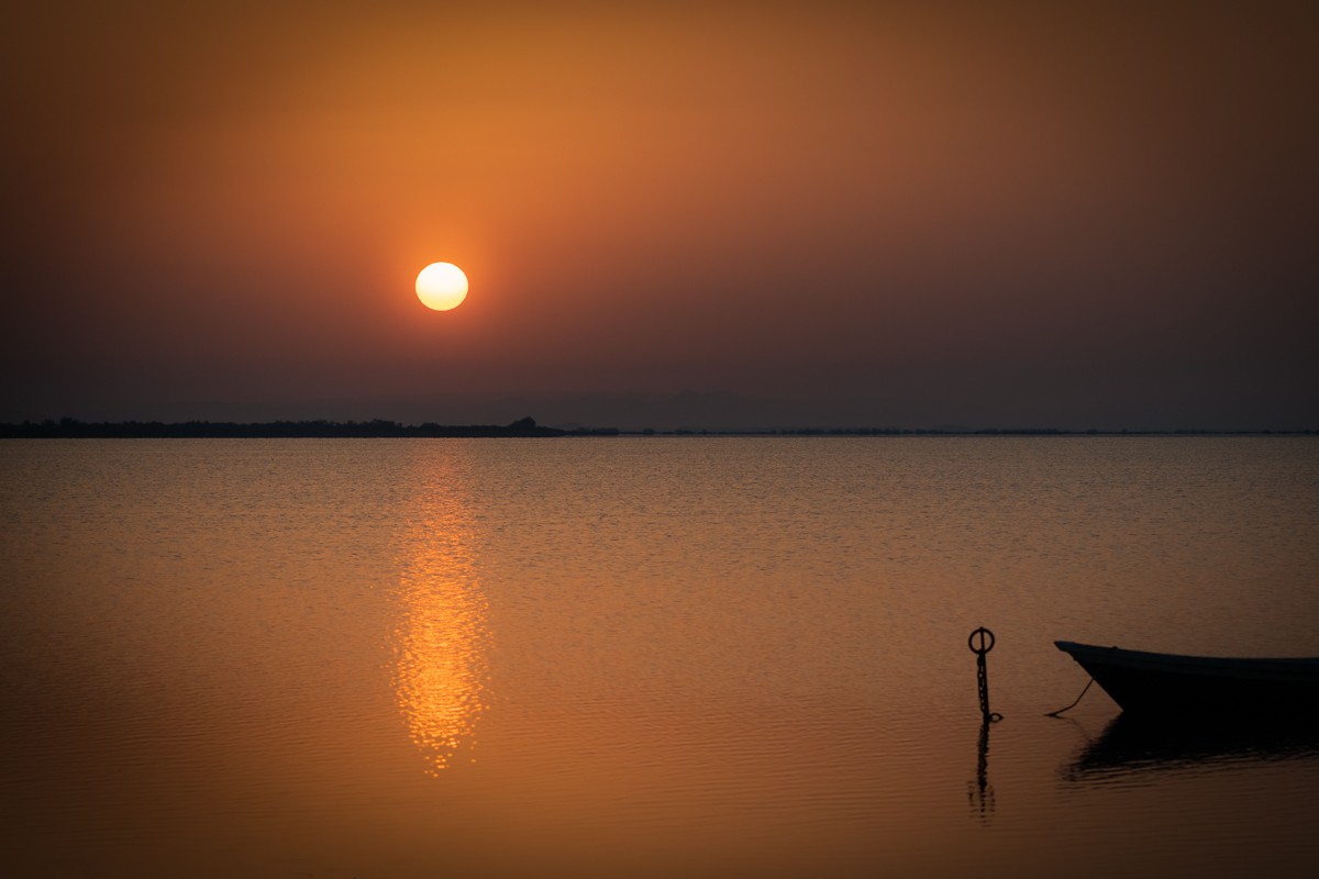 The little boat at Sunset